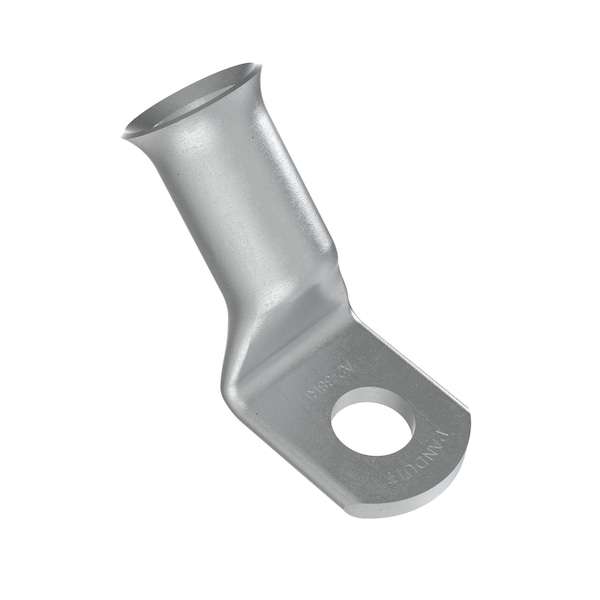 One-Hole Compression Lug, 0.38 in Stud, Standard Barrel, Copper, None, 100 PK